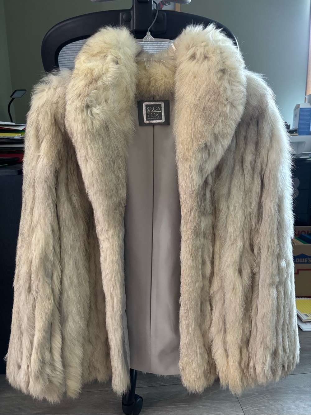 Women's Natural Blonde Fur Coat